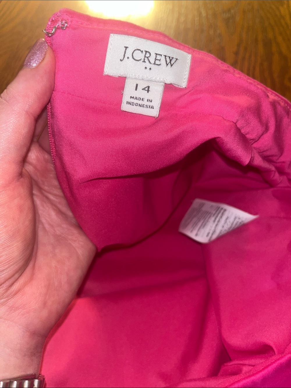 J. Crew Classic Scallop Hem Pink Women's Skirt size 14 - Picture 2 of 4